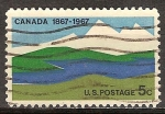 Stamps : America : United_States :  Canadá 1867-1967. 