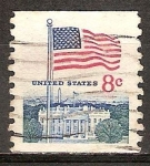 Stamps : America : United_States :  Bandera en la Casa Blanca.