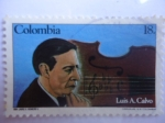 Stamps America - Colombia -  El músico: Luis Antonio Calvo - (1882-1945) Músico - Centenario de nacimiento.