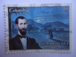 Sellos del Mundo : America : Colombia : José Asunción Silva (1865-1896) Poeta Colombiano (Dib. Castillo Cervantes)