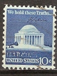 Stamps United States -  Jefferson Memorial.Sostenemos que estas verdades son evidentes por sí mismos.