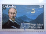 Sellos del Mundo : America : Colombia : Diego Fallón (1834-1905) 150°Aniversario de su Nacimiento-Profesor d la Univ. Nacional de Colombia.