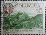 Stamps Colombia -  ALEXANDER VON HUMBOLDT (1769-1859)- Bicentenario de su nacimiento 1769 -1969 - Cordillera de Los And