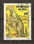 Stamps : Africa : Mali :  Animales Prehistoricos / Iguanodon.