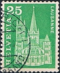 Stamps Switzerland -  SERIE BÁSICA 1960-63. CATEDRAL DE LAUSANA. Y&T Nº 647