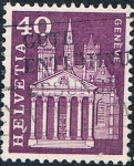 Sellos de Europa - Suiza -  SERIE BÁSICA 1960-63. CATEDRAL DE SAN PEDRO, EN GINEBRA. Y&T Nº 650