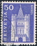 Stamps Switzerland -  SERIE BÁSICA 1960-63. PUERTA DE SAN PABLO EN BASILEA. Y&T Nº 651