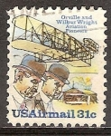 Stamps United States -   Orville y Wilbur Wright, pioneros de la aviación estadounidense.