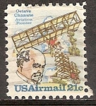 Sellos de America - Estados Unidos -  Octave Chanute pionero de la aviación.