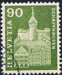 Stamps Switzerland -  SERIE BÁSICA 1960-63. LA FORTALEZA MUNOT, EN SCHAFFHOUSE. Y&T Nº 656