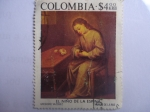 Stamps : America : Colombia :  EL NIÑO DE LA ESPINA-(Dibujo Gregorio Vazquez