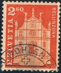 Stamps Switzerland -  SERIE BÁSICA 1960-63. COLEGIATA DE BELLINZONA. Y&T Nº 660B
