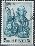 Stamps Switzerland -  SERIE BÁSICA 1960-63. SAN MARCOS Y EL LEÓN ALADO. Y&T Nº 660D