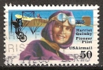 Stamps United States -  Harriet Quimby  Pionero de la aviación estadounidense.