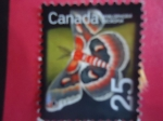 Stamps : America : Canada :  HYALOPHORA  CECROPIA