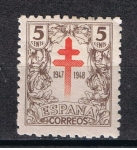Stamps Spain -  Edifil  1017  Pro Tuberculosos.   