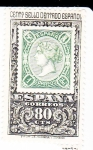 Stamps Spain -  centenario del primer sello dentado     (E)