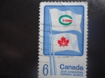 Stamps : America : Canada :  JEUX CANADIENS - CANADA  GAMES 1969 - Banderas de Invierno y Verano