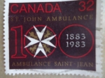 Sellos del Mundo : America : Canad� : S.T JOHN AMBULANCE/AMBULANCE SAINT JEAN - 1883-1983