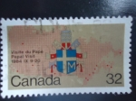 Sellos del Mundo : America : Canad� : Visite du Pape  / Papalvist - 1984  IX  9-20