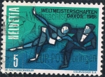 Stamps Switzerland -  CAMPEONATOS INTERNACIONALES DE PATINAJE ARTÍSTICO EN DAVOS. Y&T Nº 755