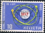 Stamps : Europe : Switzerland :  CENT. DE LA UNIÓN INTERNACIONAL DE LAS TELECOMUNICACIONES. Y&T Nº 756