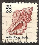 Stamps : America : United_States :  "Conchas marinas"Frilled dogwinkle-Nucella lamellosa.