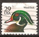 Sellos de America - Estados Unidos -  Pato de madera. 