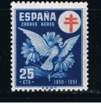 Stamps Spain -  Edifil  1087  Pro Tuberculosos. Cruz de Lorena en rojo.  