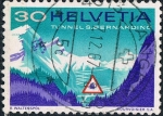 Stamps Switzerland -  APERTURA DEL TÚNEL DE SAN BERNARDINO. Y&T Nº 793