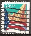 Stamps United States -  Bandera en la Ciudad,