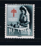 Stamps Spain -  Edifil  1122  Pro Tuberculosos. Cruz de Lorena en rojo.  