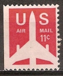 Stamps : America : United_States :   Silueta de Jet Airliner.