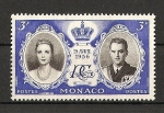 Sellos de Europa - Mnaco -  Enlace Rainiero y Grace Kelly.