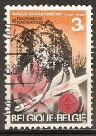 Stamps : Europe : Belgium :   Theux-Franchimont Castillo y emblemas de la batalla.