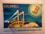 Sellos de America - Colombia -  VAPOR CORREO DEL MAGDALEN A 1900