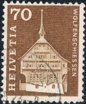 Sellos de Europa - Suiza -  SERIE BÁSICA 1967. CASA DEL CABALLERO LUSSY. Y&T Nº 795