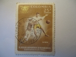 Stamps Colombia -   FUTBOL- III.JueosDeportivos Bolivarianos.Barranquilla 1961.