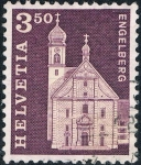 Stamps Switzerland -  SERIE BÁSICA 1967. ABADIA BENEDICTINA DE ENGELBERG. Y&T Nº 798