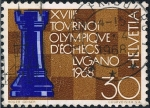 Stamps Switzerland -  18º TORNEO OLÍMPICO DE AJEDREZ, EN LUGANO. Y&T Nº 804