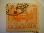 Stamps Colombia -  Cuarenta Años de Paz-Tratado del Wisconsin:21/XI/1912