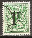 Stamps : Europe : Belgium :  Número de león heráldico con sobreimpresión.