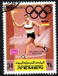 Sellos de Asia - Yemen -  Peolímpicos de Munich 1972