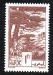 Stamps Morocco -  Bosque de cedros