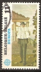 Stamps Belgium -  Europa. Pinturas de Paul Delvaux. El hombre de la calle