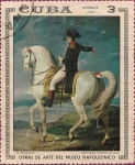 Stamps : America : Cuba :  Obras de Arte del Museo Napoleónico, Napoleon Primer Consul por J.B. Regnault.
