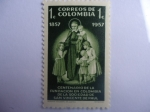 Stamps Colombia -  Cent.de la fundación en Colombia de la Sociedad de San Vicente de Paul.1857-1957.