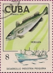 Sellos de America - Cuba -  Desarrollo de la Industria Pesquera. Merluza.