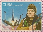 Sellos de America - Cuba -  15 Aniv. del Primer Vuelo Espacial Tripulado. Yuri Alekséyevich Gagarin (1934-1968) - Despegue.