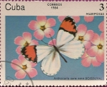 Stamps : America : Cuba :  Mariposas, Anthocaris sara sara BOISDUVAL.